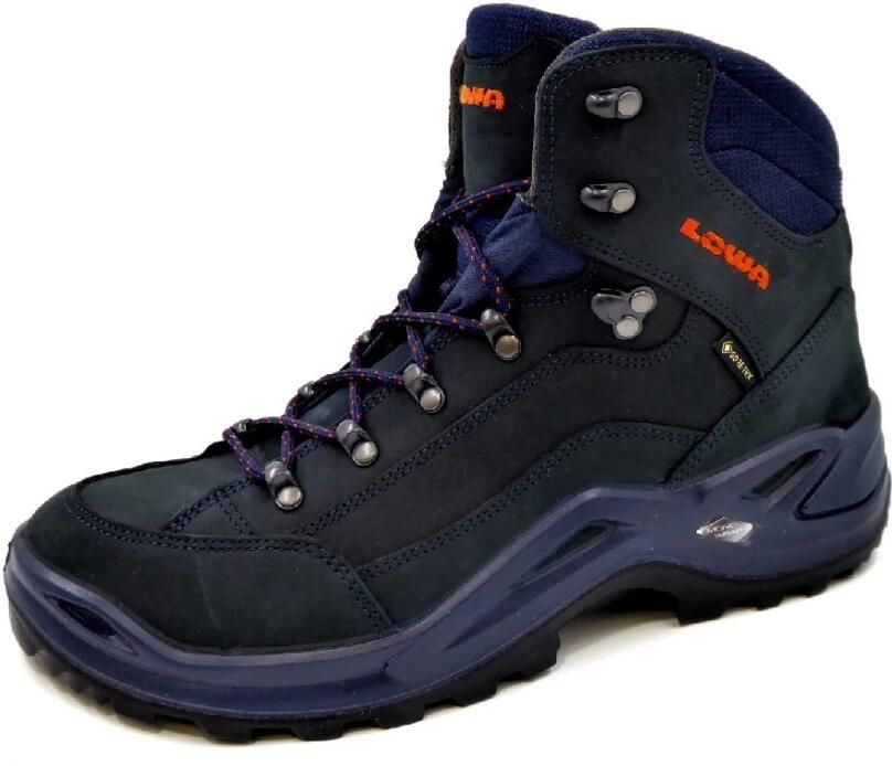 Lowa Renegade GTX Mid leren wandelschoenen donkerblauw oranje - Foto 4
