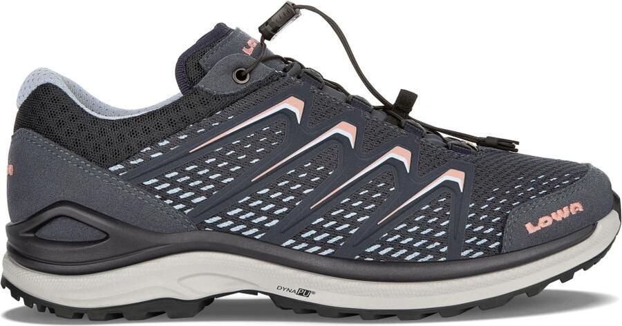 Lowa Maddox GTX LO Wandelschoenen Dames Middenblauw Zalmroze