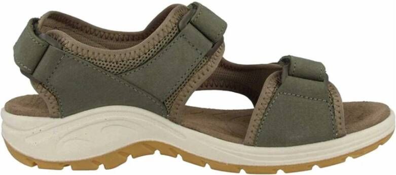 Lowa Platte Sandalen van Nubuck Leer Green Dames - Foto 3