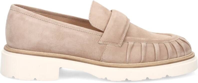 Luca Grossi Beige Suède Mocassin Schoen