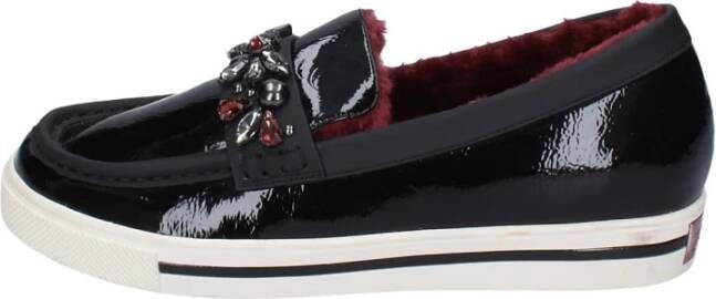 Luciano Barachini Patentleren Loafers voor Vrouwen Black Dames