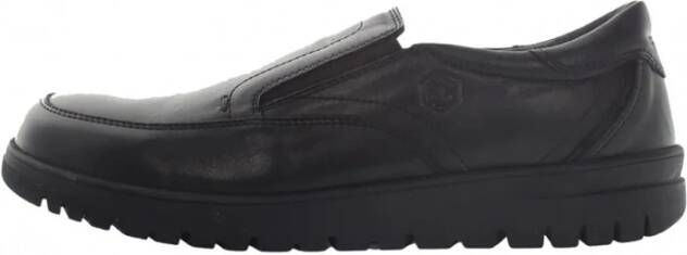 Lumberjack Leren Mocassin Schoen Comfortabele Elegante Stijl Black Heren