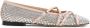 Mach&Mach Ballet Flats With Crystal Embellishment And Adjust in beige - Thumbnail 1