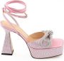 Mach & Mach Elegante Roze Leren Plateauschoenen Pink Dames - Thumbnail 2