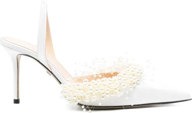 Mach & Mach Floating Pearl Slingback Pumps