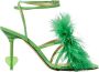 Mach & Mach Groene sandalen met hoge hak en decoratieve hak - Thumbnail 1
