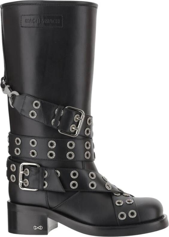 Mach & Mach Leren Combat Boots met Rie en Oogjes - Foto 2