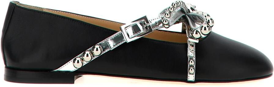 MACH & MACH Crystal Studs Ballet Flat