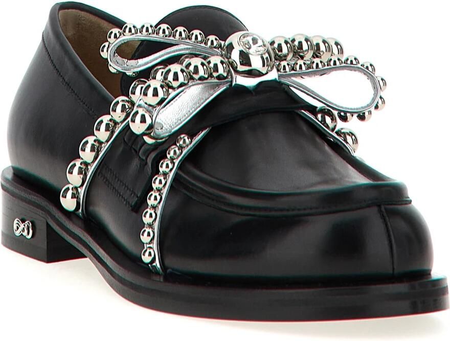 Mach&Mach 'Crystal Studs' Loafers in zwart - Foto 2