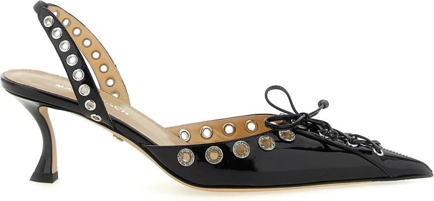 Mach&Mach Hoge hakken Crystalized Corset' Slingback in zwart
