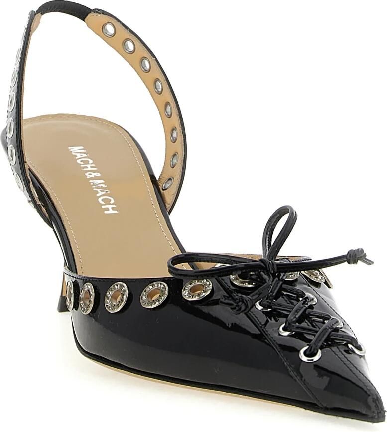 Mach&Mach Hoge hakken Crystalized Corset' Slingback in zwart - Foto 3