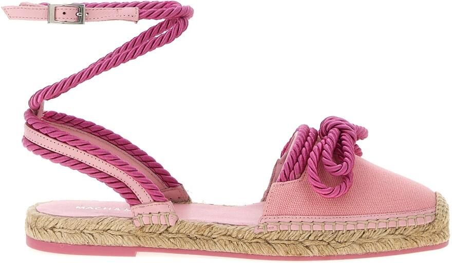 Mach&Mach Sandalen 'Double Bow Pink Riviera' Espadrilles in roze
