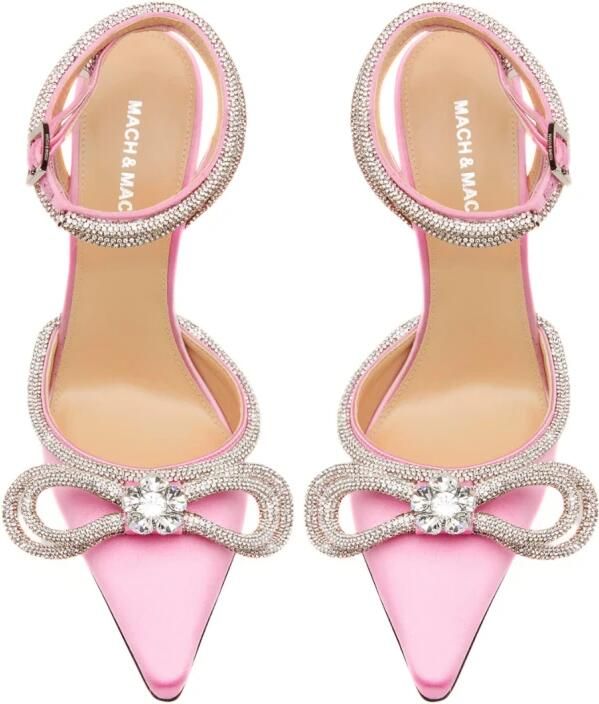 MACH & MACH Double Bow Satin Pumps - Foto 4
