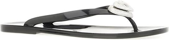 MACH & MACH Double Heart Rubber Thong Flip Flops - Foto 2