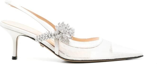 MACH & MACH Galaxy Mesh Crystal Slingback Pumps