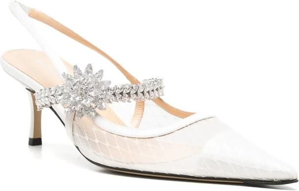 MACH & MACH Galaxy Mesh Crystal Slingback Pumps - Foto 2