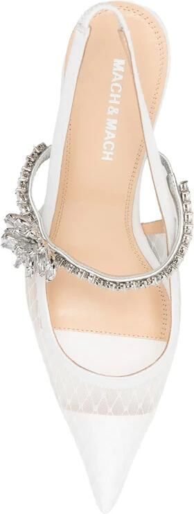 MACH & MACH Galaxy Mesh Crystal Slingback Pumps - Foto 4