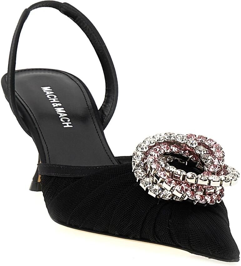 Mach&Mach Hoge hakken 'Galaxy' Slingback in zwart - Foto 2