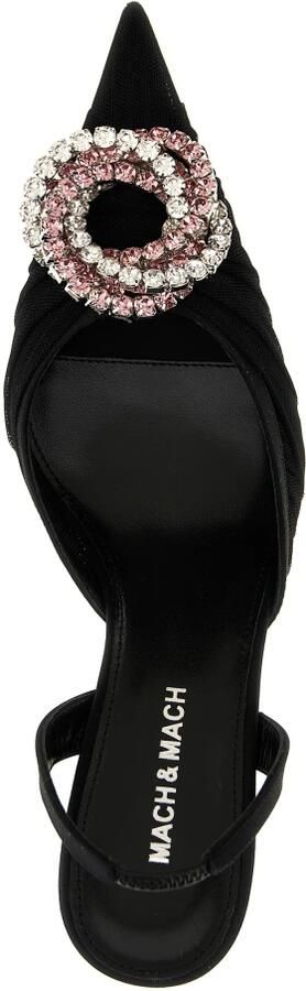 Mach&Mach Hoge hakken 'Galaxy' Slingback in zwart - Foto 4