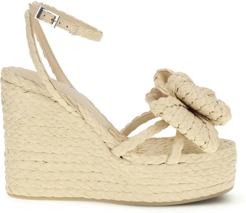 MACH & MACH Le Cadeau Raffia Wedge Sandalen