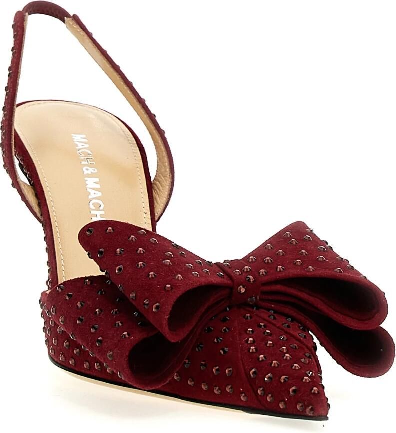 Mach&Mach Hoge hakken 'Le Cadeau' Slingback in rood - Foto 2