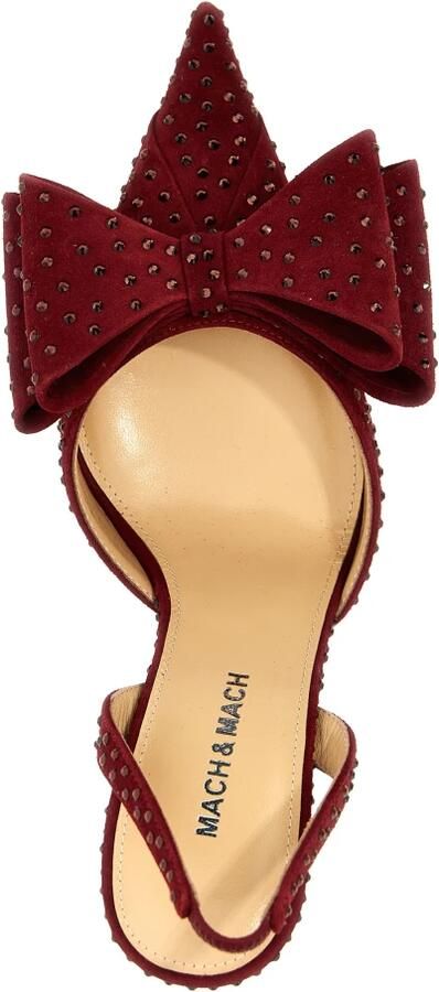 Mach&Mach Hoge hakken 'Le Cadeau' Slingback in rood - Foto 4