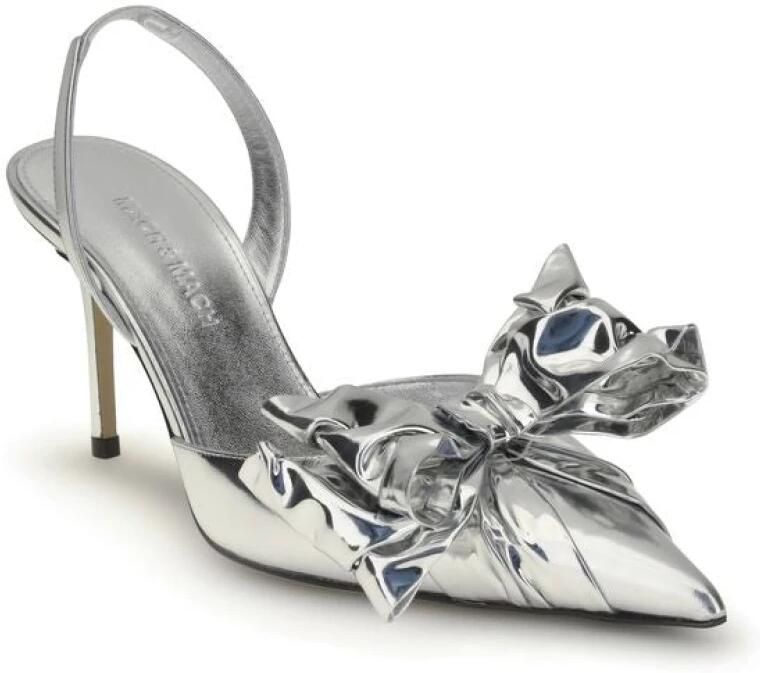 Mach & Mach Zilveren omwikkelde leren pumps