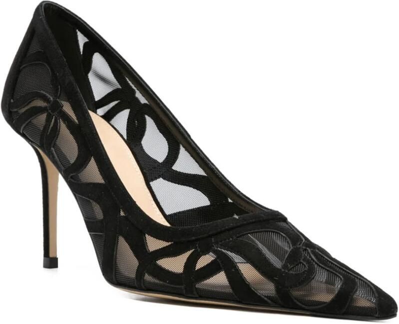 Mach & Mach Zwarte Suède Strik Pumps