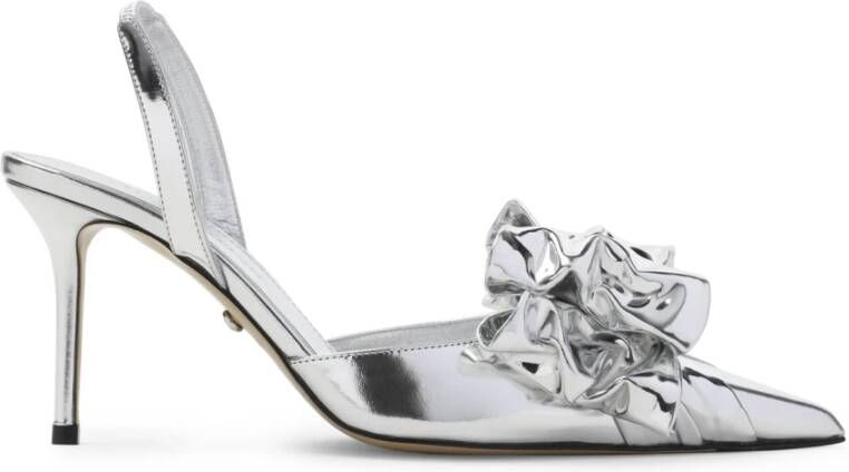 Mach & Mach Zilveren omwikkelde leren pumps