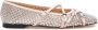 Mach&Mach Ballet Flats With Crystal Embellishment And Adjust in beige - Thumbnail 7