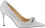 Mach & Mach Dubbele Strik Stiletto Pumps met Glitter Gray Dames - Thumbnail 9