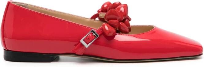 Mach & Mach Rode Glitter Gesp Schoenen