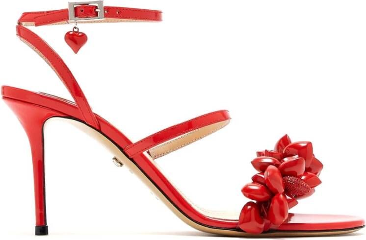 Mach & Mach Rode lakleren sandalen