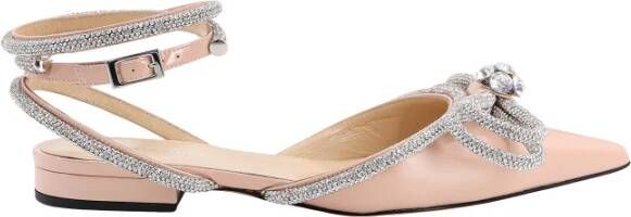 Mach & Mach Roze Ballerina Schoenen met Verstelbare Band en Juweel Detail Pink Dames