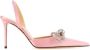 Mach & Mach Roze satijnen pumps hakhoogte 9 5 cm - Thumbnail 1