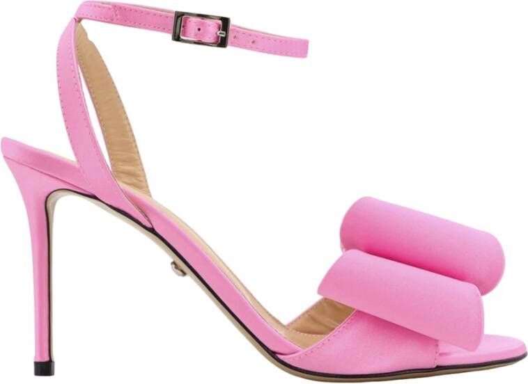 Mach & Mach Roze Satijnen Stiletto Sandalen Pink Dames