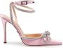 Mach & Mach Roze Satijnen Strass Pumps - Thumbnail 1