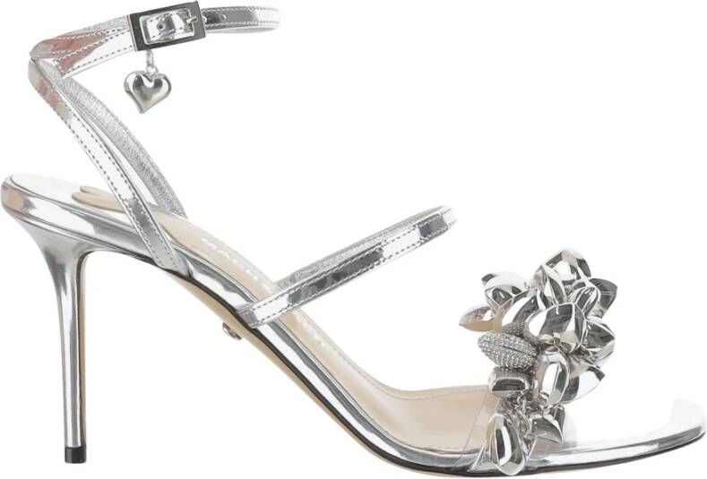 Mach&Mach Sandalen Sandal With Heel And Metallic Decoration in zilver - Foto 1