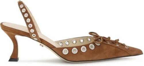 Mach & Mach Studded Slingback Pumps
