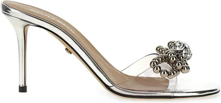Mach & Mach Transparante PVC-muiltjes met Stud Bow