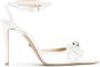 Mach & Mach Witte Zijden Pumps Elegante Hakken Beige Dames - Thumbnail 6
