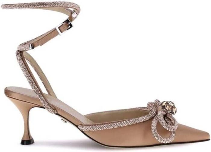 Mach & Mach Zijden pumps met strass strikken