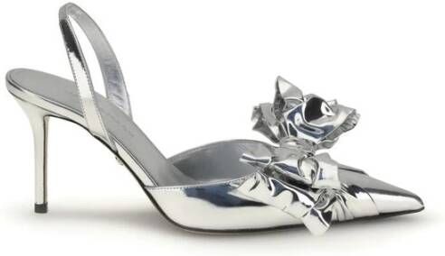 Mach & Mach Zilveren omwikkelde leren pumps