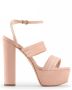 Made in Italia Luxe Velvet Wraparound Strap Sandalen Pink Dames - Thumbnail 2