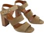 Made in Italia Verstelbare Leren Sandalen met 10cm Hak Brown Dames - Thumbnail 2