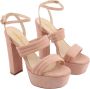 Made in Italia Luxe Velvet Wraparound Strap Sandalen Pink Dames - Thumbnail 3