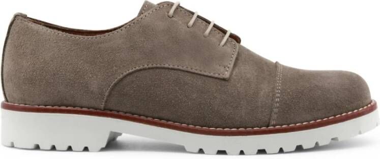 Made in Italia Luxe Suède Ronde Neus Veterschoenen Brown Dames