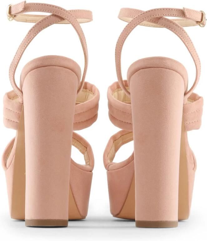 Made in Italia Luxe Velvet Wraparound Strap Sandalen Pink Dames - Foto 4