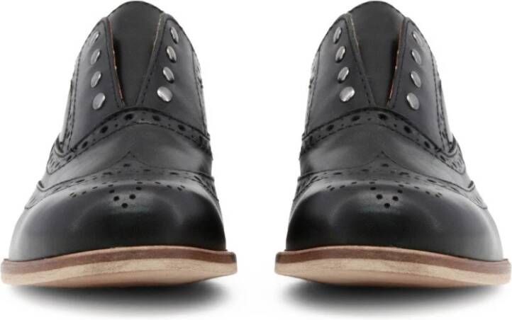 Made in Italia Studded Leather Low Top Sneakers Black Dames - Foto 2