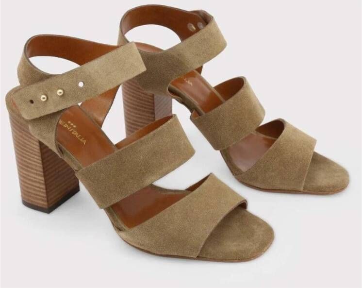 Made in Italia Verstelbare Leren Sandalen met 10cm Hak Brown Dames - Foto 3